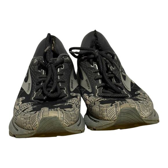 Brooks Ghost 14 Run Nyc Edition Black City Print Men's Size 9 Running Shoes - Picture 2 of 8